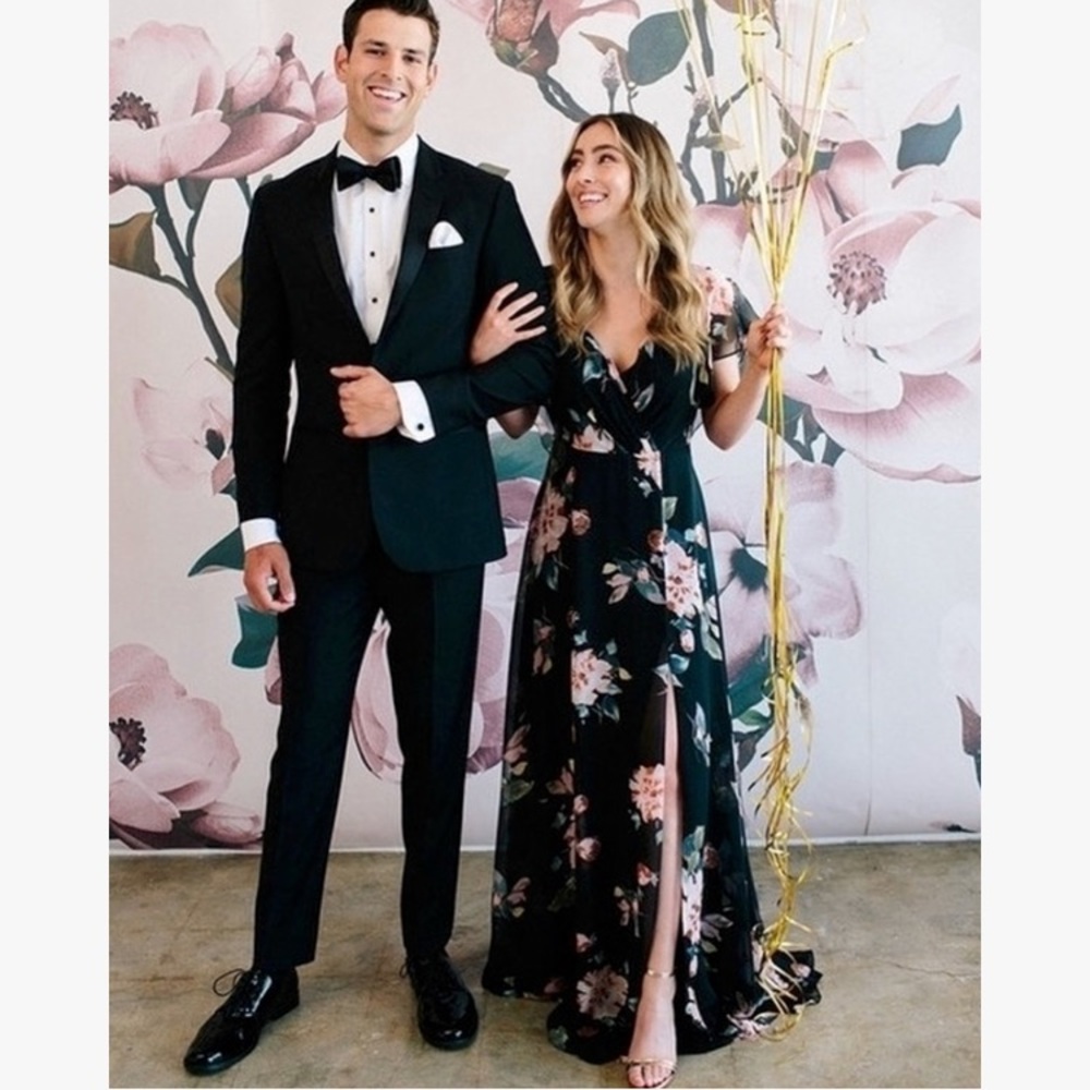 Jenny Yoo ‘Alanna Ohana’ Floral Chiffon Dress